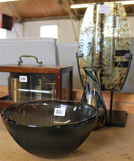 Glass bowl vase and centre piece